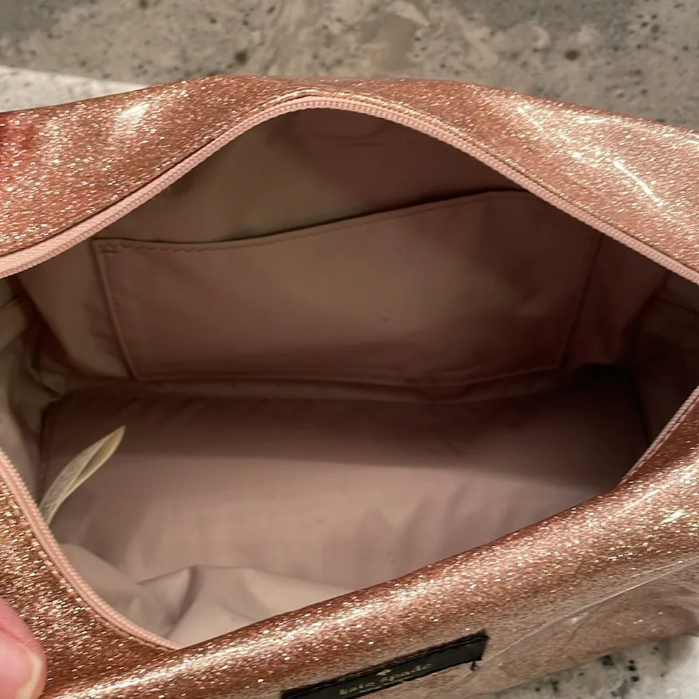 Kate Spade Davie Terrace makeup bag in Rose Gold